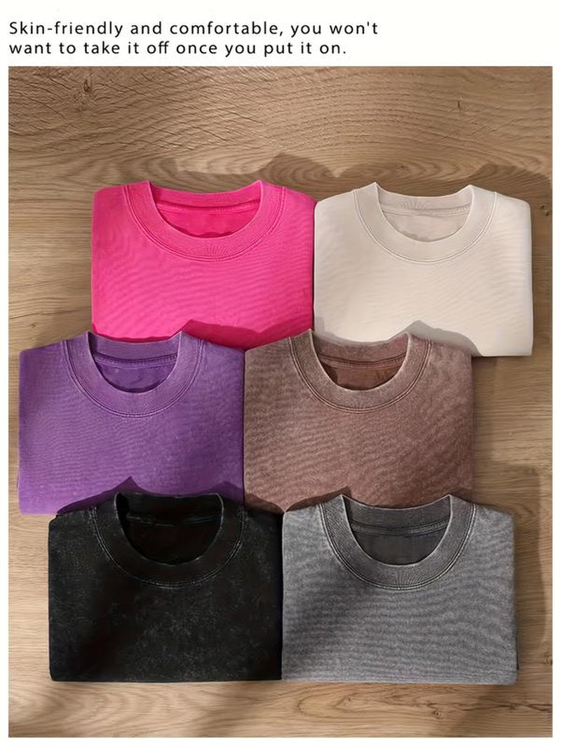 Men'S & Women'S Oversized 230Gsm Heavyweight Washed T-Shirt GOD IS GOOD Double-Sided Graphic Print Retro Vintage Streetwear Loose Fit round Neck Short Sleeve 100% Cotton